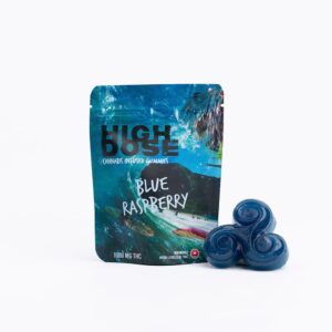 High Dose Blue Raspberry THC Gummies 1500mg (Gummy)